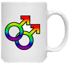 Double Male Symbol Mug