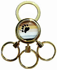 Gold Spider Keyholder with Bear Pride