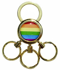 Gold Spider Keyholder with Rainbow Pride