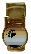 Gold Money Clip with Bear Pride